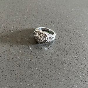 Judith Ripka sterling silver heart ring